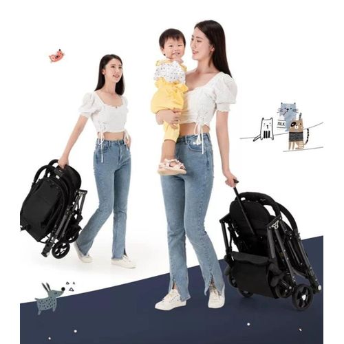 Baby Stroller Poussette Valise – Noir