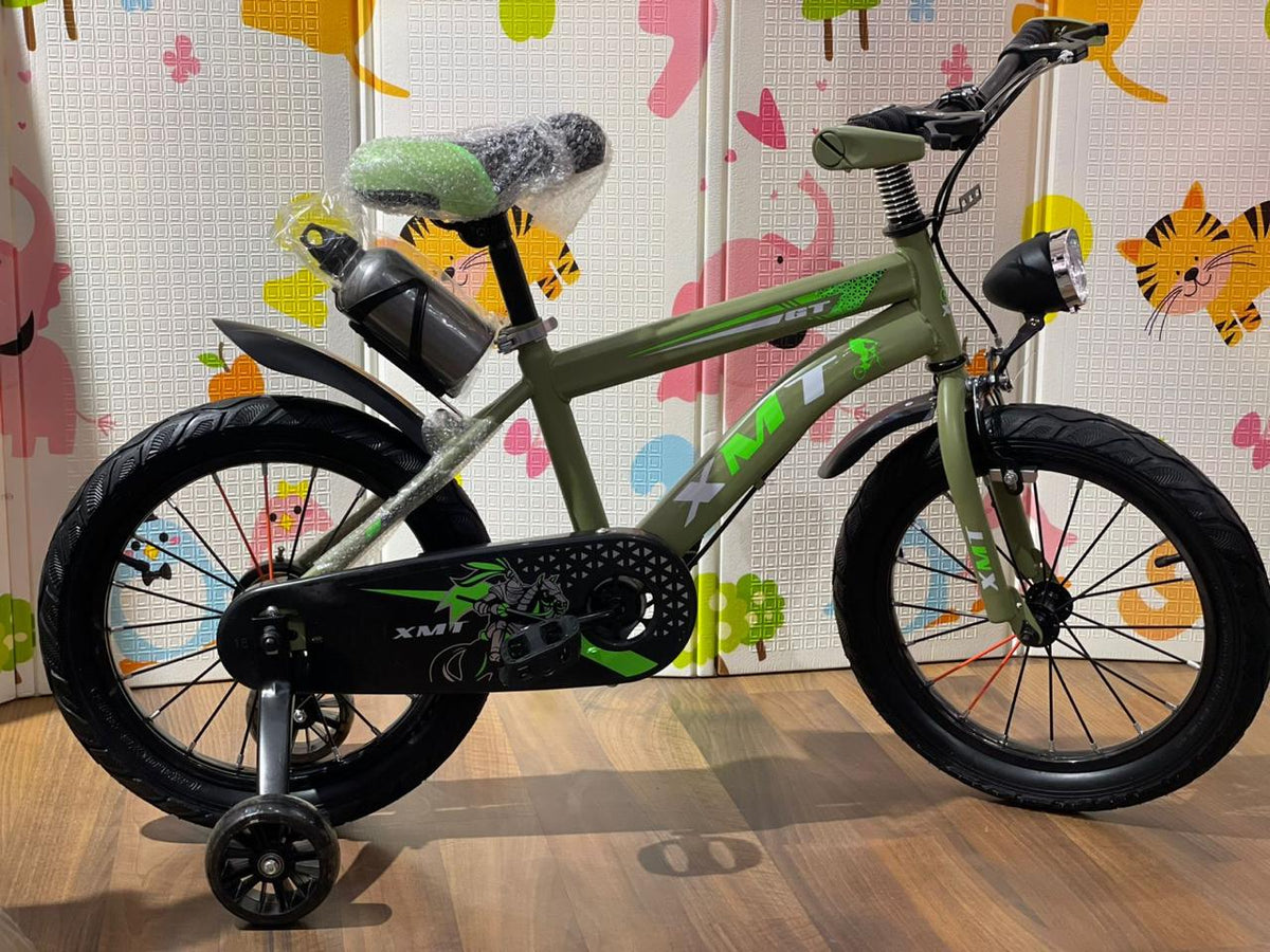 Vélo 16 pouce "XMT" vert pour garçon - 5 ans à 8 ans