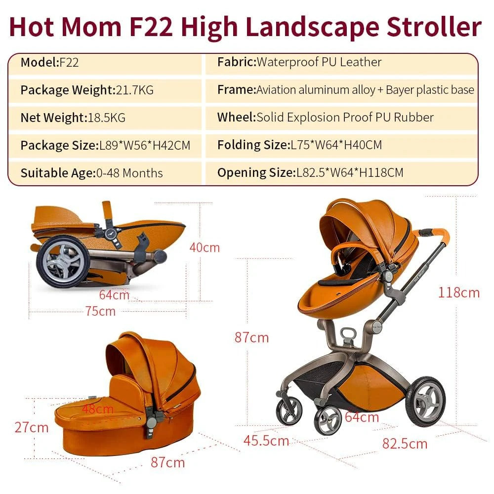 Poussette Rotative 360° – Hot Mom