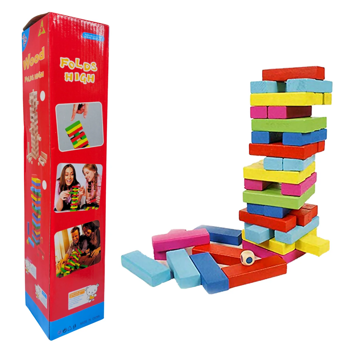 Jeu d’Empilement Blocks – 54 Pièces (Livraison GRATUITE)