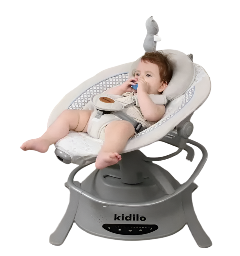 Balancelle Électrique Pivotante 360° avec Transat 2en1  – Kidilo