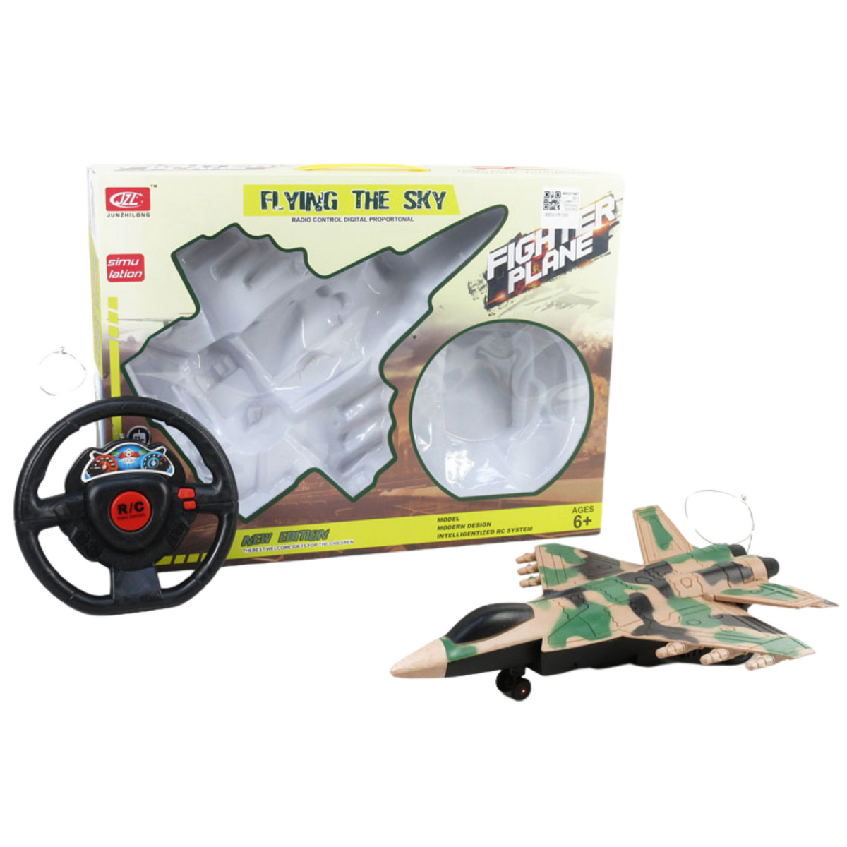 Avion de Chasse Télécommandé pour Enfants – Sons et Lumières
