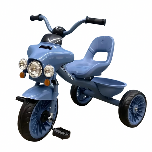 Tricycle Moto avec Phares – Bleu