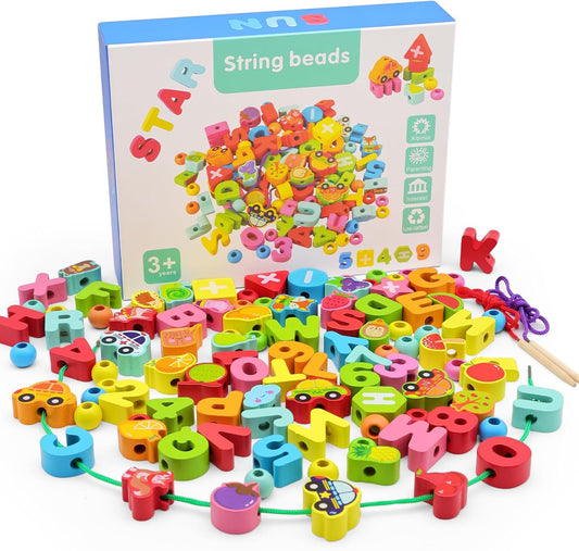 Ensemble de 100 Jouets de Filetage pour Enfants