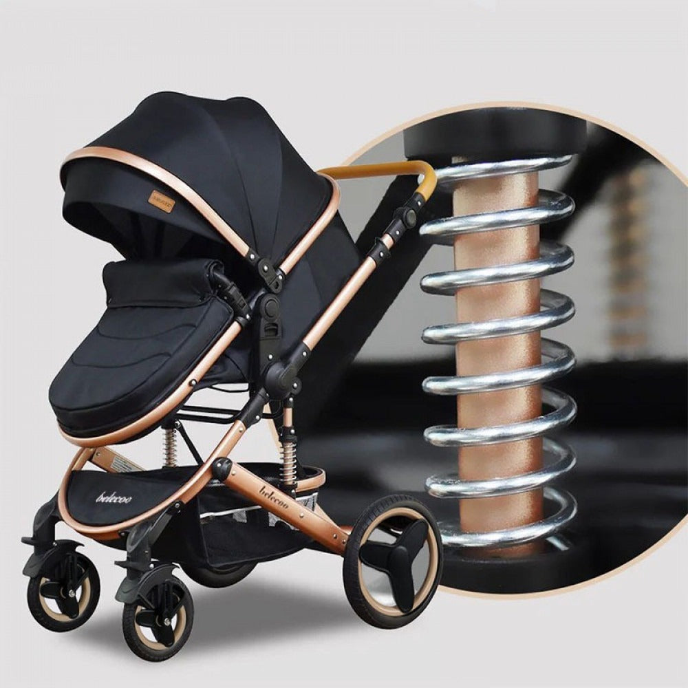 Pack poussette de Luxe 3 en 1 Noir – Belecoo