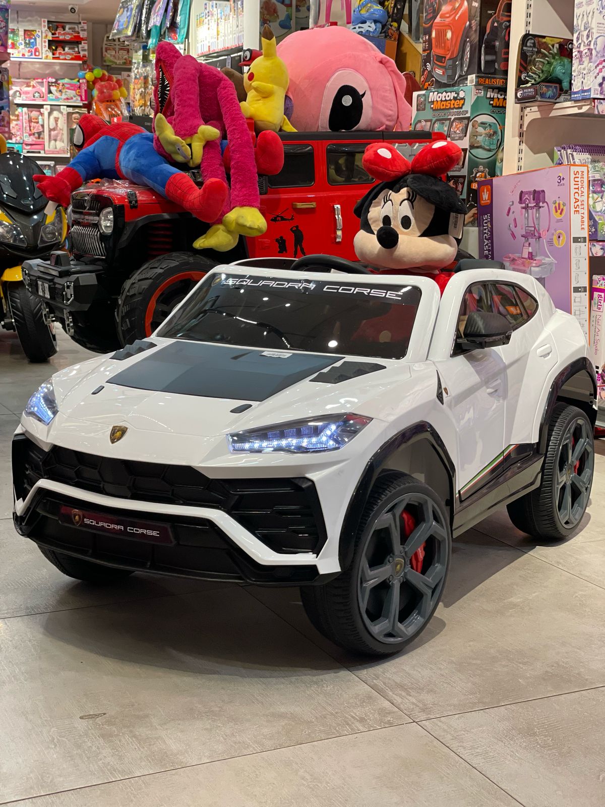 Voiture Électrique pour Enfants – Lamborghini Urus (Blanche, 2 Places)