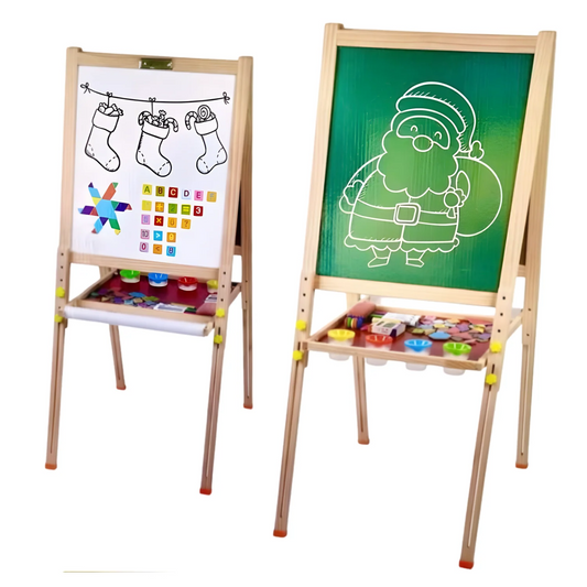 Tableau Double Face Magnétique – Marqueur & Craie