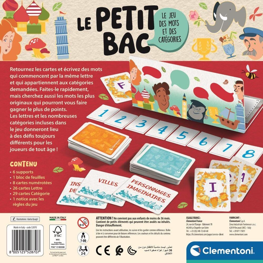 Le Petit Bac : Jeu de société - Clementoni
