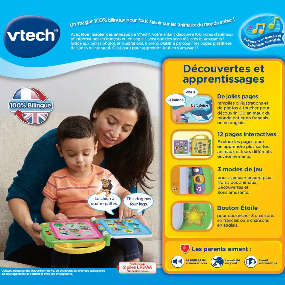 Mon Imagier : 100 Animaux Bilingue – VTech